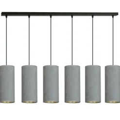 Sklep Kaja Szeroka lampa wisząca z szaro-złotymi abażurami 1060/6 BENTE | Kaja Store
