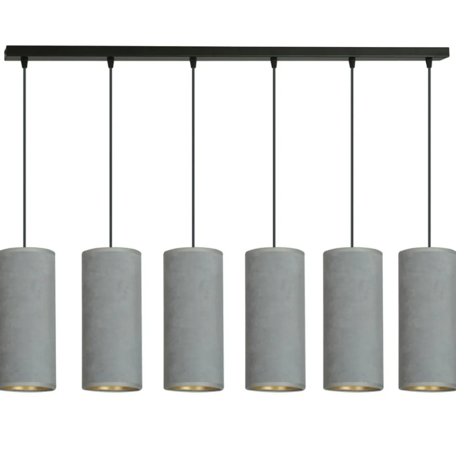 Sklep Kaja Szeroka lampa wisząca z szaro-złotymi abażurami 1060/6 BENTE | Kaja Store