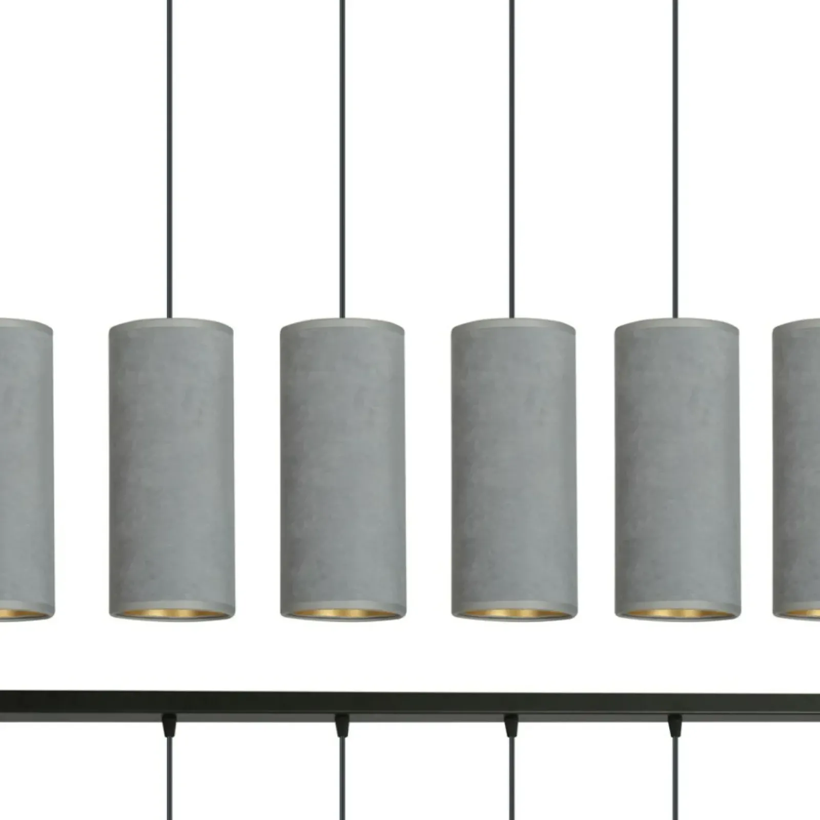 Sklep Kaja Szeroka lampa wisząca z szaro-złotymi abażurami 1060/6 BENTE | Kaja Store