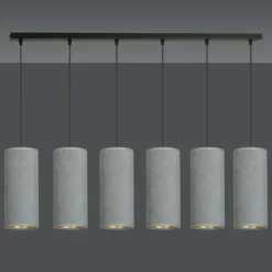 Sklep Kaja Szeroka lampa wisząca z szaro-złotymi abażurami 1060/6 BENTE | Kaja Store