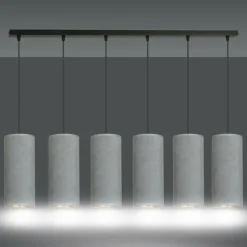 Sklep Kaja Szeroka lampa wisząca z szaro-złotymi abażurami 1060/6 BENTE | Kaja Store