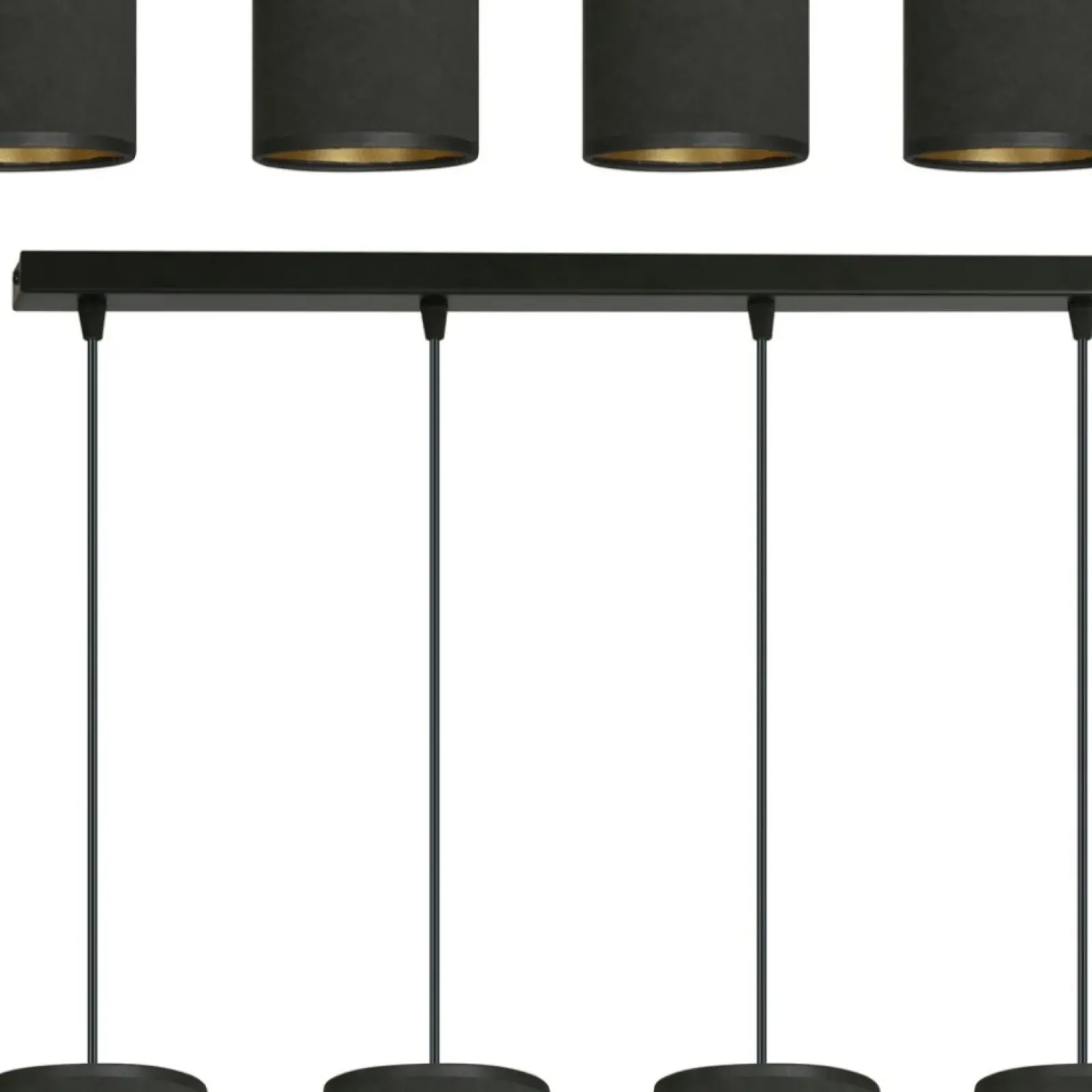 Sklep Kaja Szeroka lampa wisząca z wąskimi abażurami 1067/6 BENTE | Kaja czarny Discount