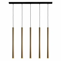 Sklep Kaja Szeroka lampa wisząca ze złotymi tubami ANT 8887 AKADI | Kaja Fashion