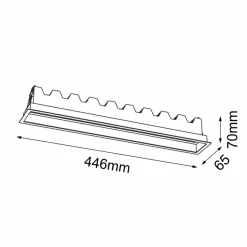 Sklep Kaja Szeroka listwa podtynkowa LED 30W 3000K ANT 3056 A-GLARE | Kaja* Oprawy Podtynkowe|Lampy Led