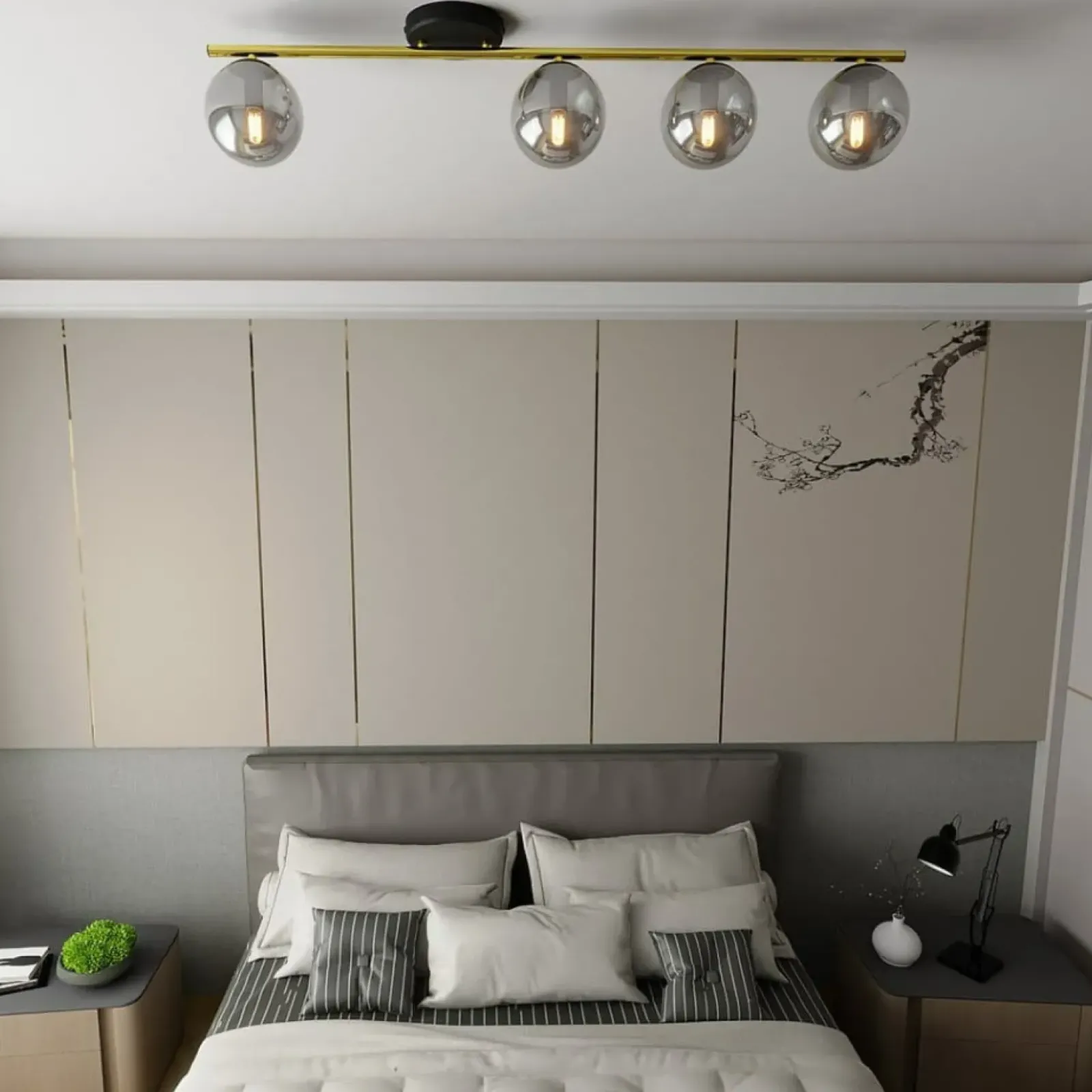 Sklep Kaja Szeroka, ozdobna lampa sufitowa do salonu 1250/4 z serii MONZA | Kaja Store