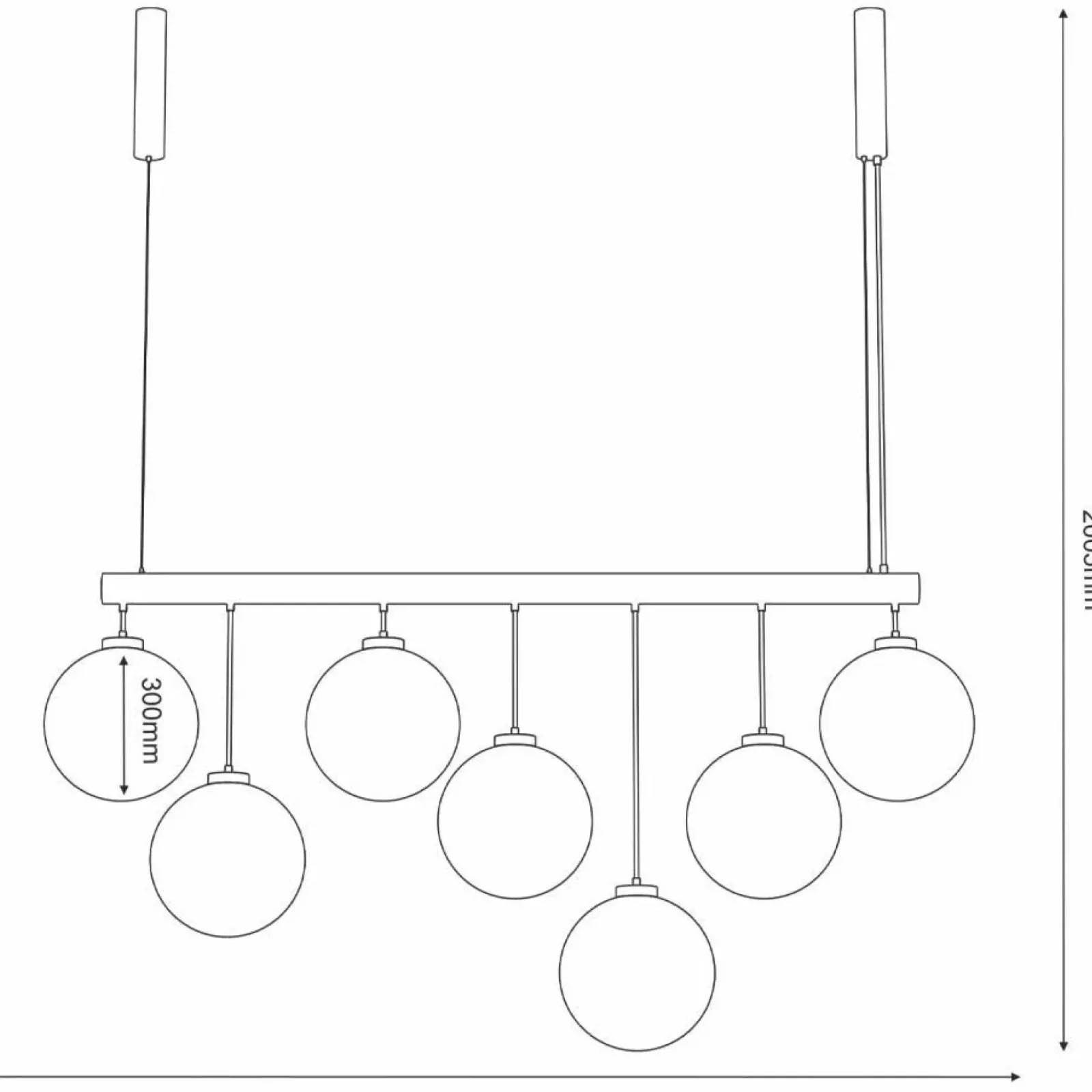 Sklep Kaja Szeroka, ozdobna lampa wisząca z kloszami ANT 9144 IO | Kaja Outlet