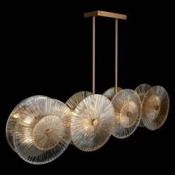 Sklep Kaja Szeroka, ozdobna lampa wisząca nad stół MOD007PL-08G1 z serii ASTER złoty Sale