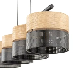 Sklep Kaja Szeroka, rustykalna lampa nad stół w jadalni TK 4802 z serii NICOL* Żyrandole Z Abażurem