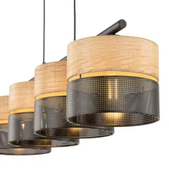 Sklep Kaja Szeroka, rustykalna lampa nad stół w jadalni TK 4802 z serii NICOL* Żyrandole Z Abażurem