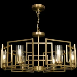 Sklep Kaja Szeroka, złota lampa wisząca do salonu H009PL-06G BOWI | Kaja Discount