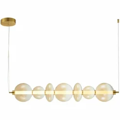 Sklep Kaja Szeroka, złota lampa wisząca LED nad stół ML0349 DAPHNE | Kaja Flash Sale