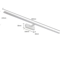 Sklep Kaja Szeroki kinkiet LED nad lustro GS-LWB-32W WH ISLA | Kaja Oświetlenie* Lampy Led