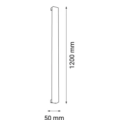Sklep Kaja Szeroki kinkiet listwa LED 120cm 4000K ANT 4016 HOSO | Kaja* Lampy Led