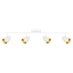 Sklep Kaja Szeroki reflektor na listwie, do salonu SPL-36748-4-WH-GD TINO | Kaja Clearance