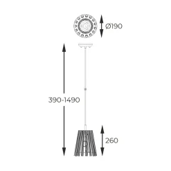 Sklep Kaja Szklana, dekoracyjna lampa wisząca P0547-01H-F9AC BACH | Kaja Fashion