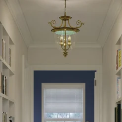 Sklep Kaja Szklana lampa wisząca, pałacowa HK-CAMBRIDGE-P-S z serii CAMBRIDGE* Randole Tradycyjne
