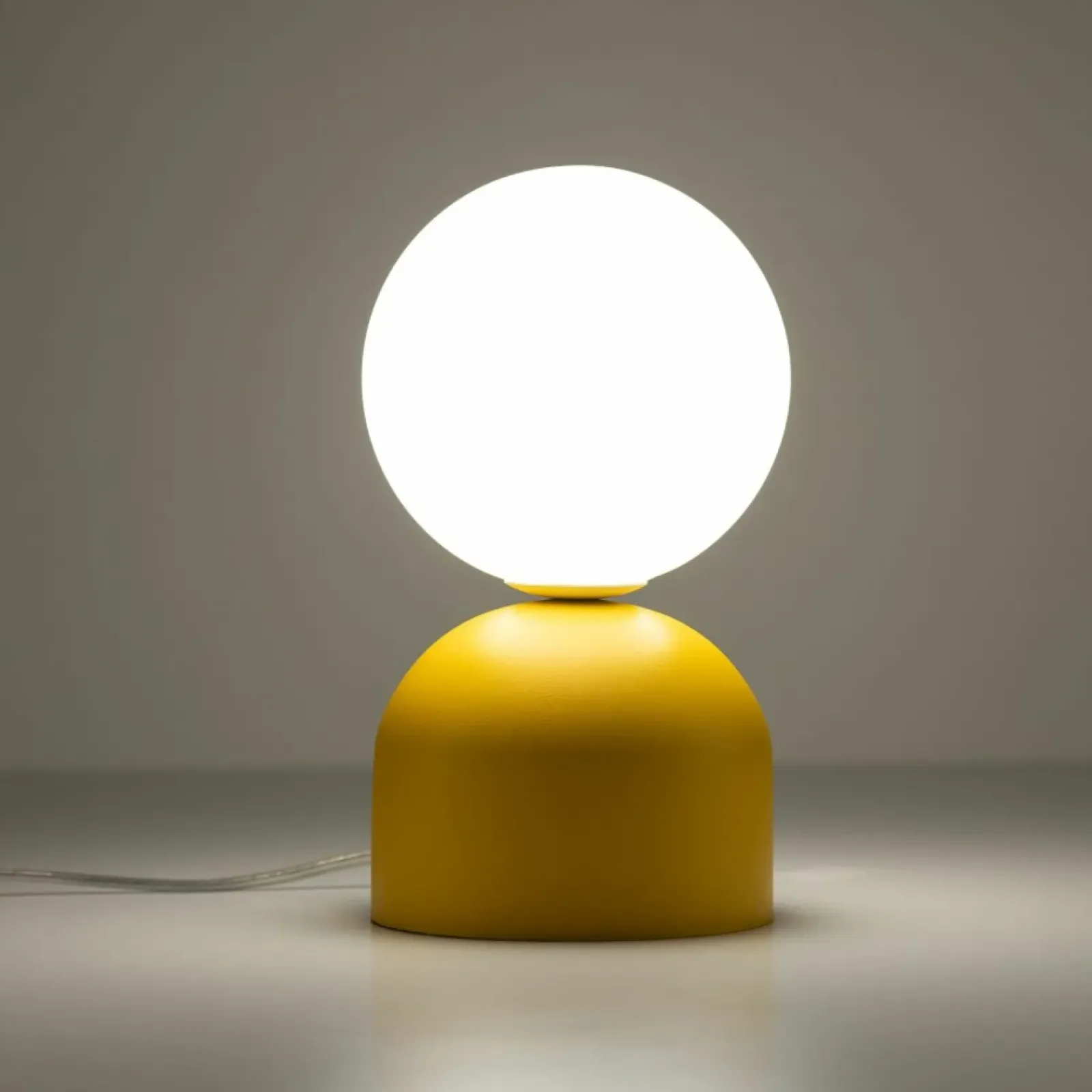 Sklep Kaja Żółta, dekoracyjna lampka na szafkę nocną TK 16040 MIKI YELLOW | Kaja* Nowoczesne Lampki Stołowe