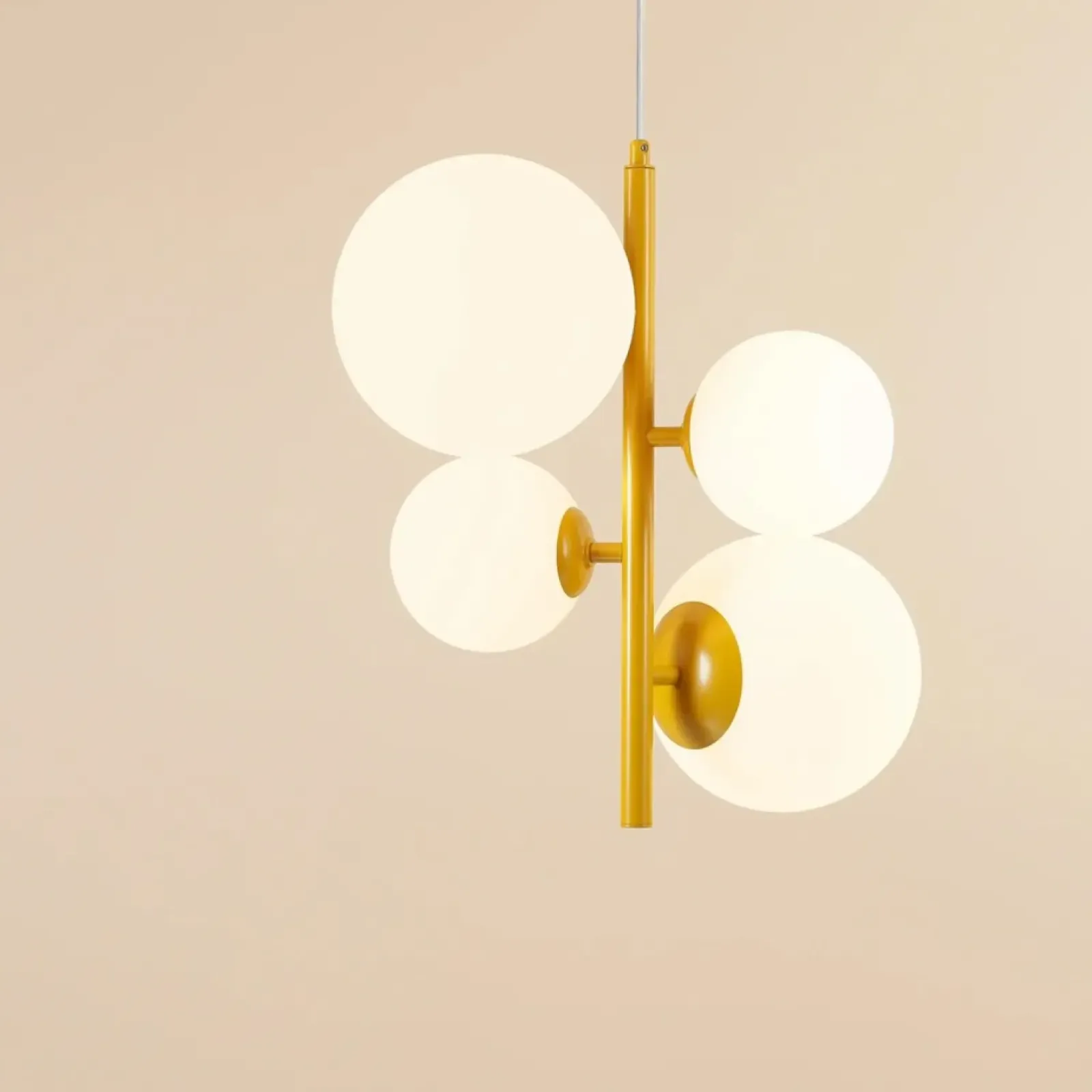 Sklep Kaja Żółta lampa z kulistymi kloszami, do sypialni 1091L14 z serii BLOOM Zadzwońporabattel.783200183(8-16)/mailsklep@kaja.com.pl Cheap