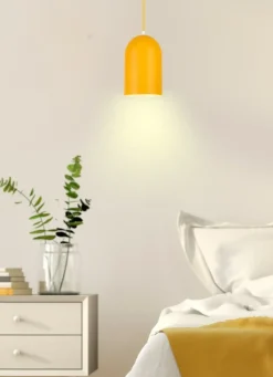 Sklep Kaja Żółta wąska lampa wisząca regulowana LEDEA 50101185 OSS | Kaja Store