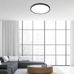 Sklep Kaja Techniczna lampa sufitowa ⌀40cm LP-2505/1C-40 BK CALIFORNIA | Kaja* Plafony Nowoczesne|Lampy Led