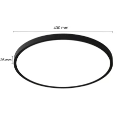 Sklep Kaja Techniczna lampa sufitowa ⌀40cm LP-2505/1C-40 BK CALIFORNIA | Kaja* Plafony Nowoczesne|Lampy Led