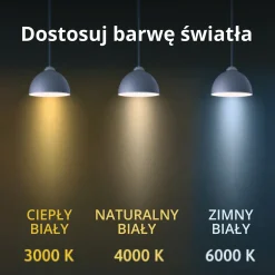 Sklep Kaja Techniczna lampa sufitowa 120cm LP-7001/1C BK 120 36 CCT IBROS | Kaja* Plafony Nowoczesne|Lampy Led
