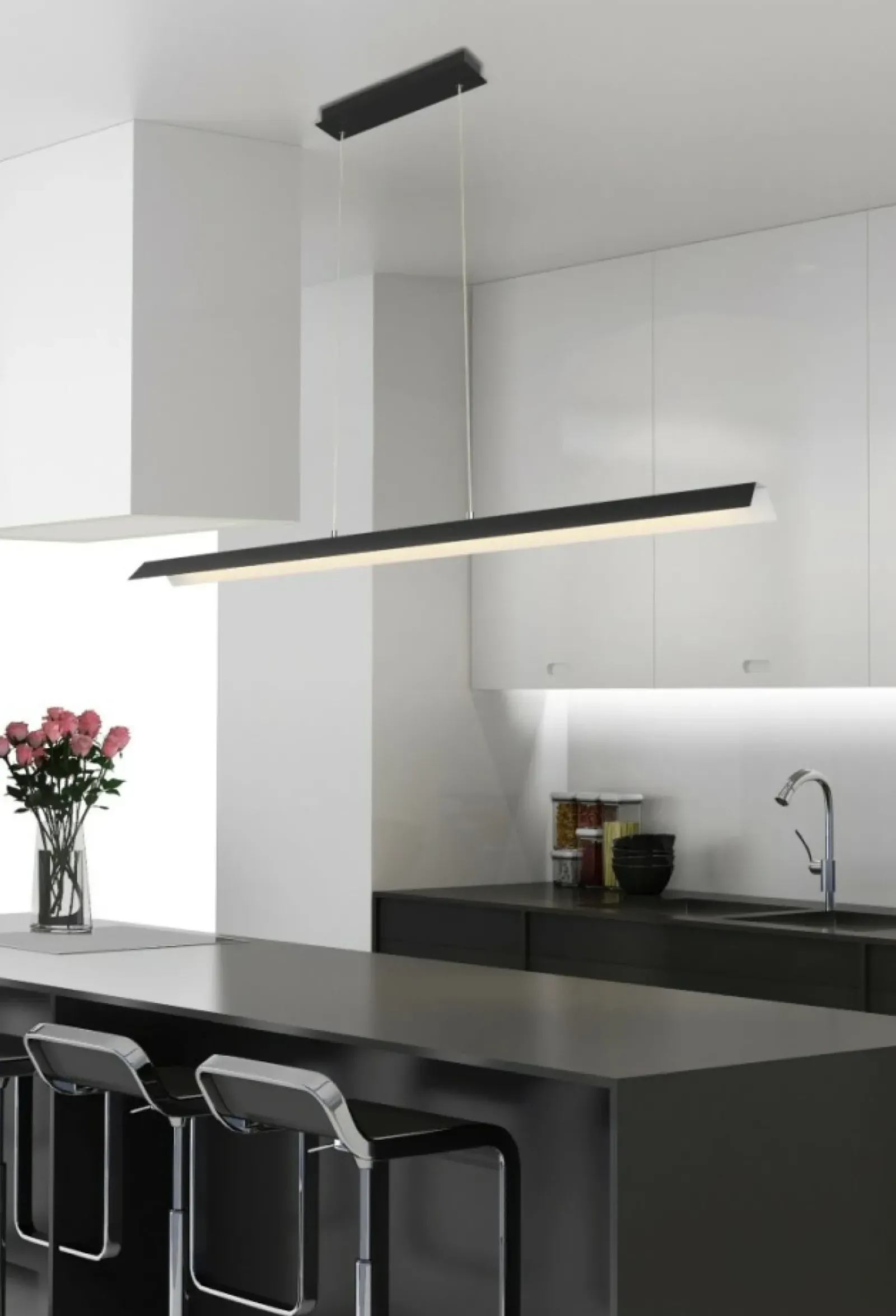 Sklep Kaja Techniczna lampa wisząca LED nad stół A0034-310 KALAMOS | Kaja czarny Outlet