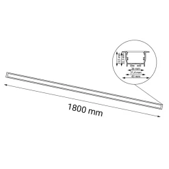 Sklep Kaja Techniczna lampa wpustowa LED 180cm 4000K ANT 1838 HIATE | Kaja* Oprawy Podtynkowe|Lampy Led