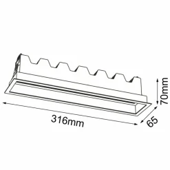 Sklep Kaja Techniczna, podtynkowa lampa LED 20W 4000K ANT 3051 A-GLARE | Kaja* Lampy Led|Oprawy Podtynkowe