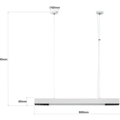 Sklep Kaja Techniczny zwis listwa LED 80cm LP-1301/1P M WH SMART CALI M | Kaja Clearance