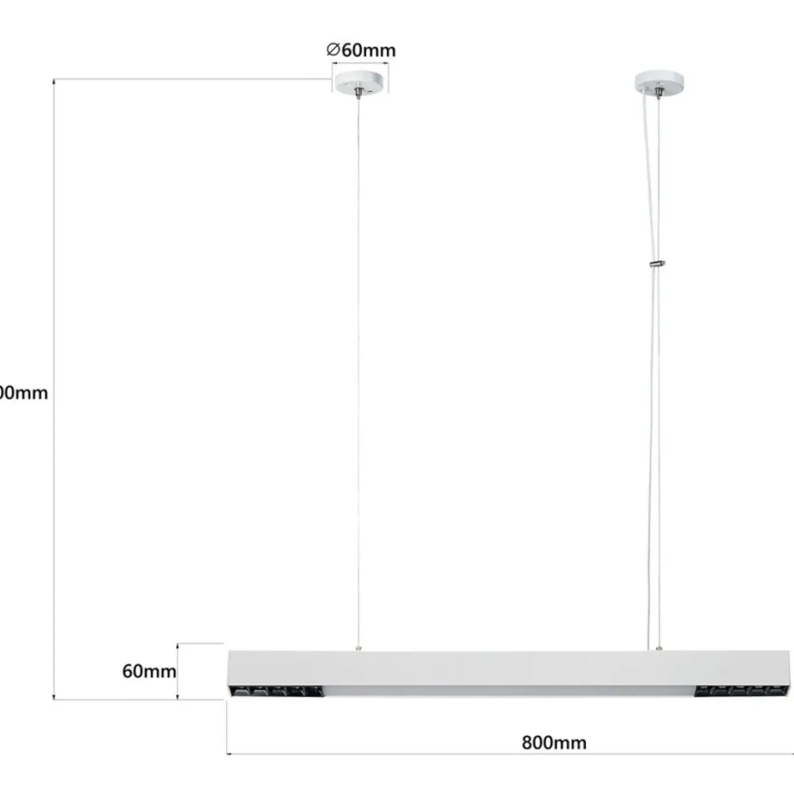 Sklep Kaja Techniczny zwis listwa LED 80cm LP-1301/1P M WH SMART CALI M | Kaja Clearance