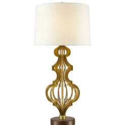 Sklep Kaja Tradycyjna lampa stołowa, złota GN-OCTAVIA-TL-GD z serii OCTAVIA* Lampki Stołowe Z Abażurem|Tradycyjne Lampki Stołowe