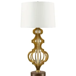 Sklep Kaja Tradycyjna lampa stołowa, złota GN-OCTAVIA-TL-GD z serii OCTAVIA* Lampki Stołowe Z Abażurem|Tradycyjne Lampki Stołowe