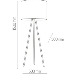 Sklep Kaja Trójnóg lampa podłogowa z jutowym abażurem TK 5569 JUTA | Kaja* Lampy Podłogowe Z Abażurem|Tradycyjne Lampy Podłogowe