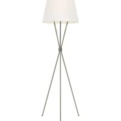 Sklep Kaja Trójnożna lampa podłogowa, nikiel FE-PENNY-FL-PN z serii PENNY* Lampy Podłogowe Z Abażurem|Tradycyjne Lampy Podłogowe