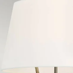 Sklep Kaja Trójnożna lampa podłogowa, nikiel FE-PENNY-FL-PN z serii PENNY* Lampy Podłogowe Z Abażurem|Tradycyjne Lampy Podłogowe