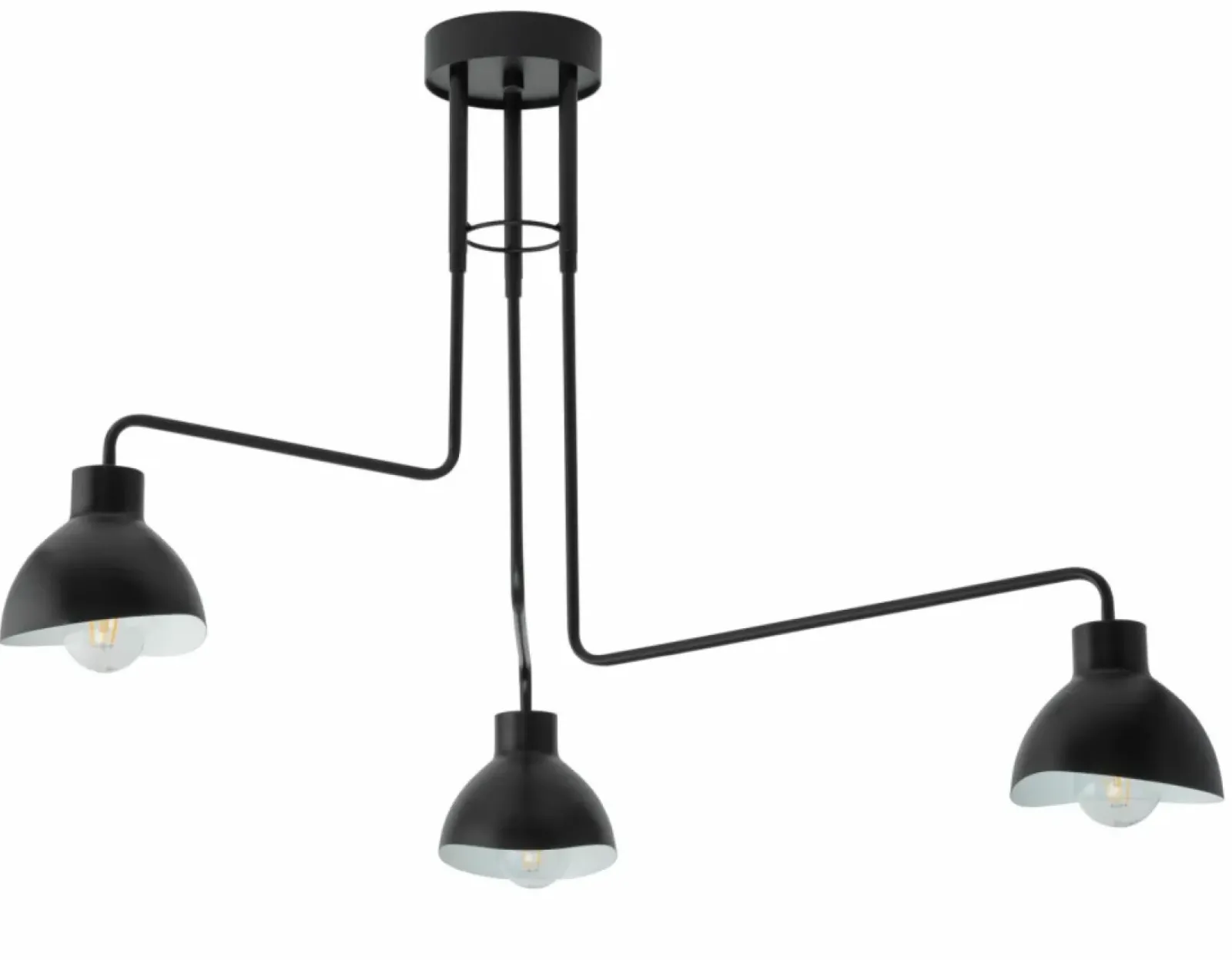 Sklep Kaja Trójramienna, czarna, industrialna lampa sufitowa SIG 32449 HOLI Clearance