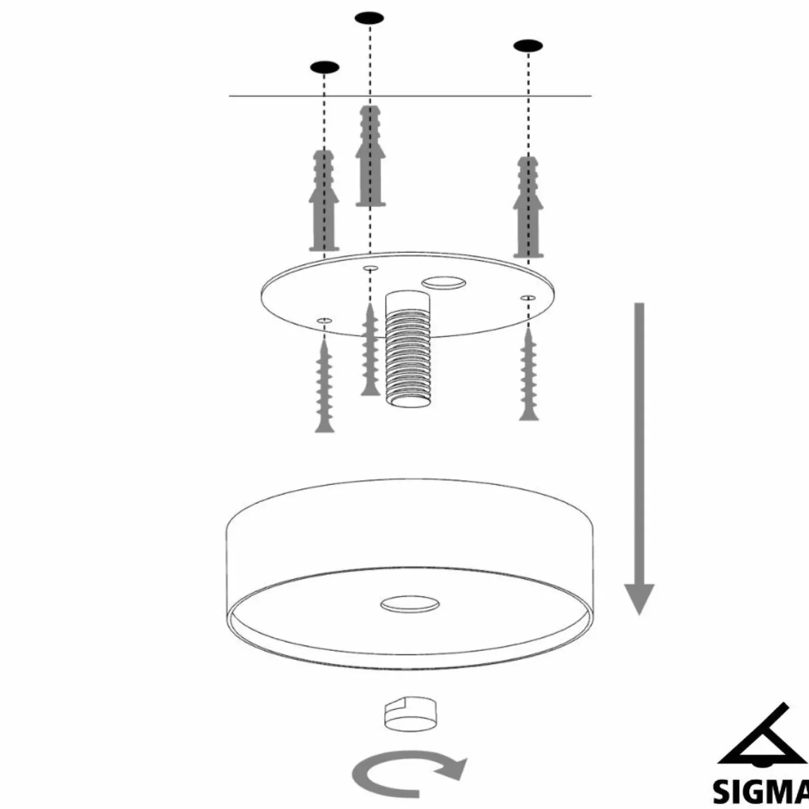 Sklep Kaja Trójramienna, czarna, industrialna lampa sufitowa SIG 32449 HOLI Clearance