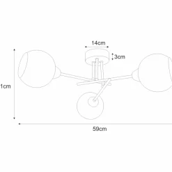 Sklep Kaja Trójramienna lampa sufitowa K-JSL-1302/3 FONS | Kaja Oświetlenie chrom Discount