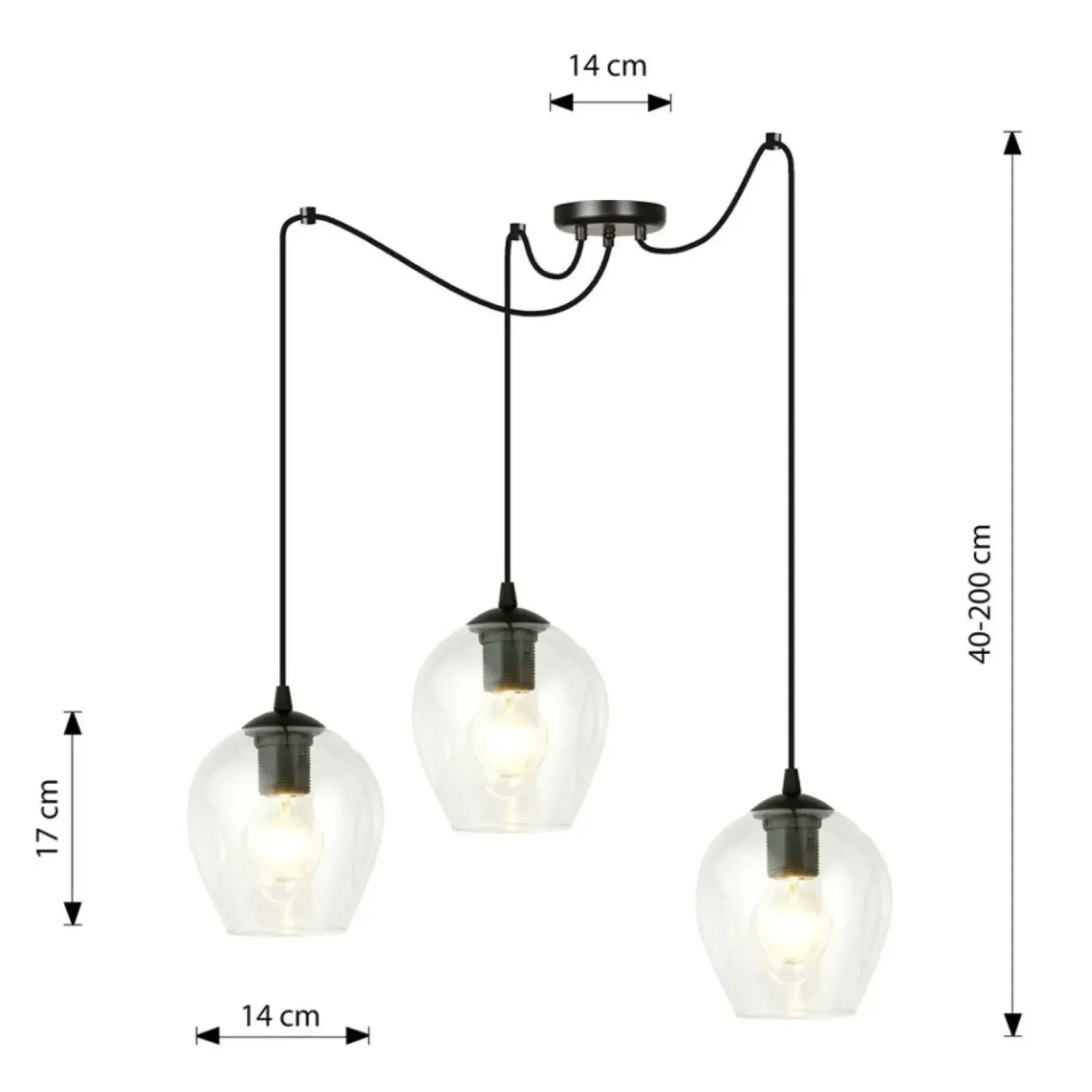 Sklep Kaja Trójramienna lampa wisząca pająk do podwieszania 756/3 LEVEL | Kaja Sale