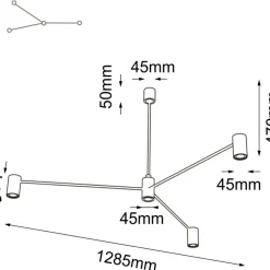 Sklep Kaja Trójramienna lampa wisząca z tubami ANT 5648 DAKATA | Kaja Oświetlenie New