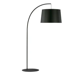 Sklep Kaja Łukowa, czarna lampa stojąca z dużym abażurem 3092 z serii KALAIYA* Lampy Podłogowe Z Abażurem|Tradycyjne Lampy Podłogowe