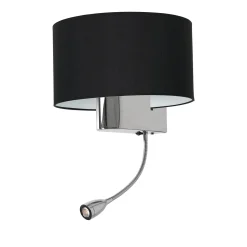 Sklep Kaja Unikalna lampa ścienna z czarnym abażurem ML6378 z serii CASINO | Kaja Oświetlen* Kinkiety Tradycyjne