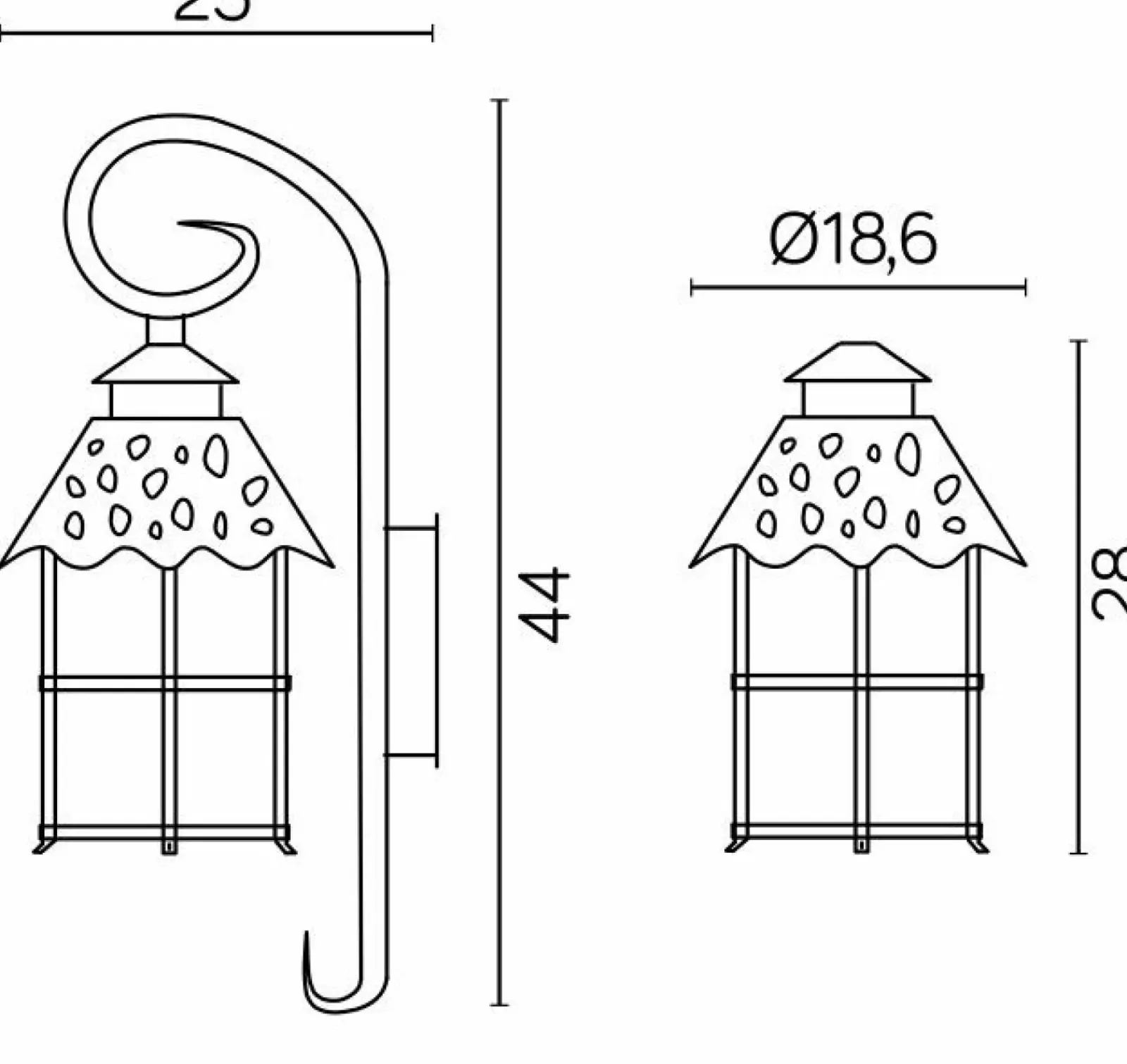 Sklep Kaja Unikalna lampa, kinkiet elewacyjny, ozdobny K 3012/1/R z serii TOLEDO | Kaja Ośw* Kinkiety Ogrodowe
