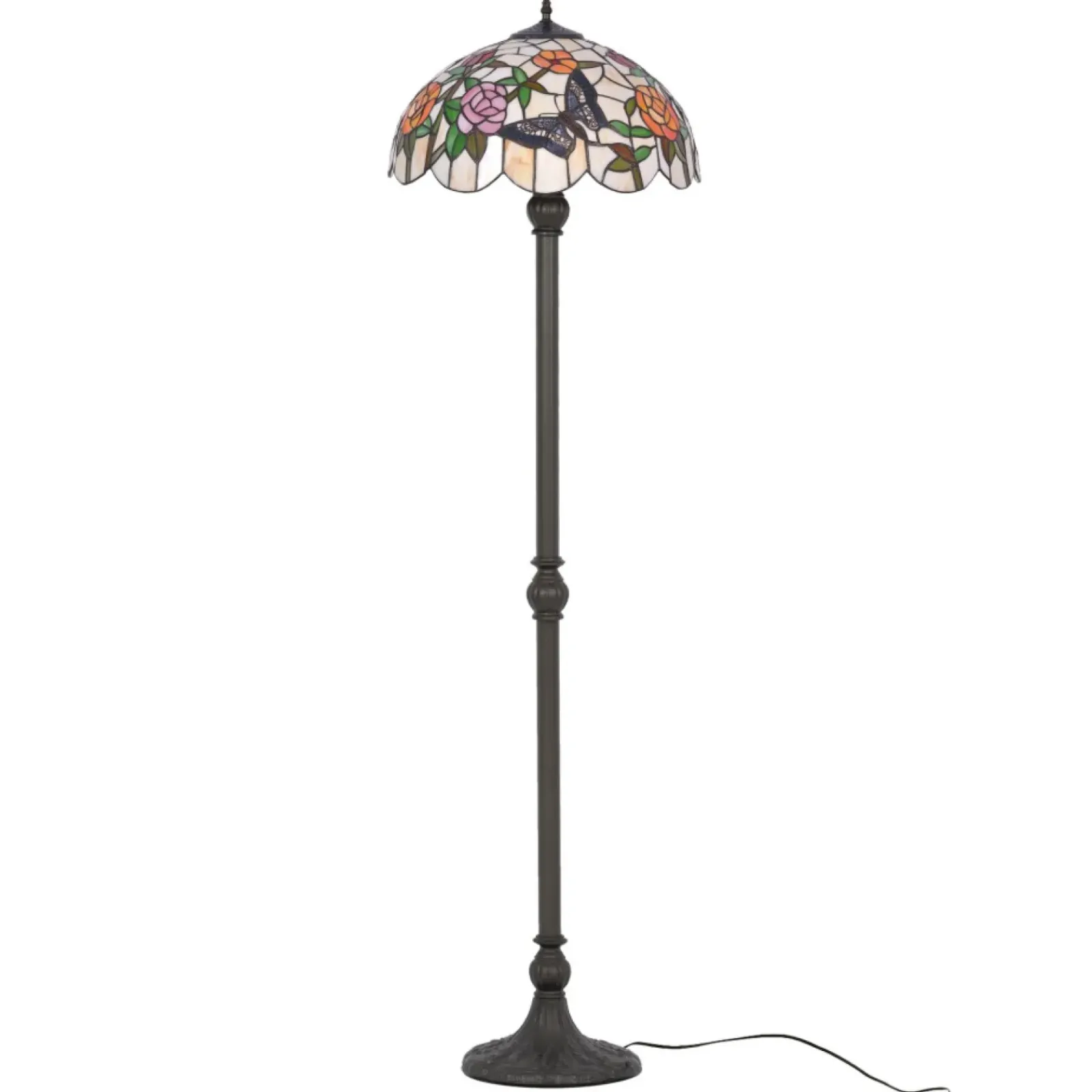 Sklep Kaja Unikalna lampa podłogowa, dekoracyjny witraż K-F16835 z serii ROSE* Tradycyjne Lampy Podłogowe|Lampy Podłogowe