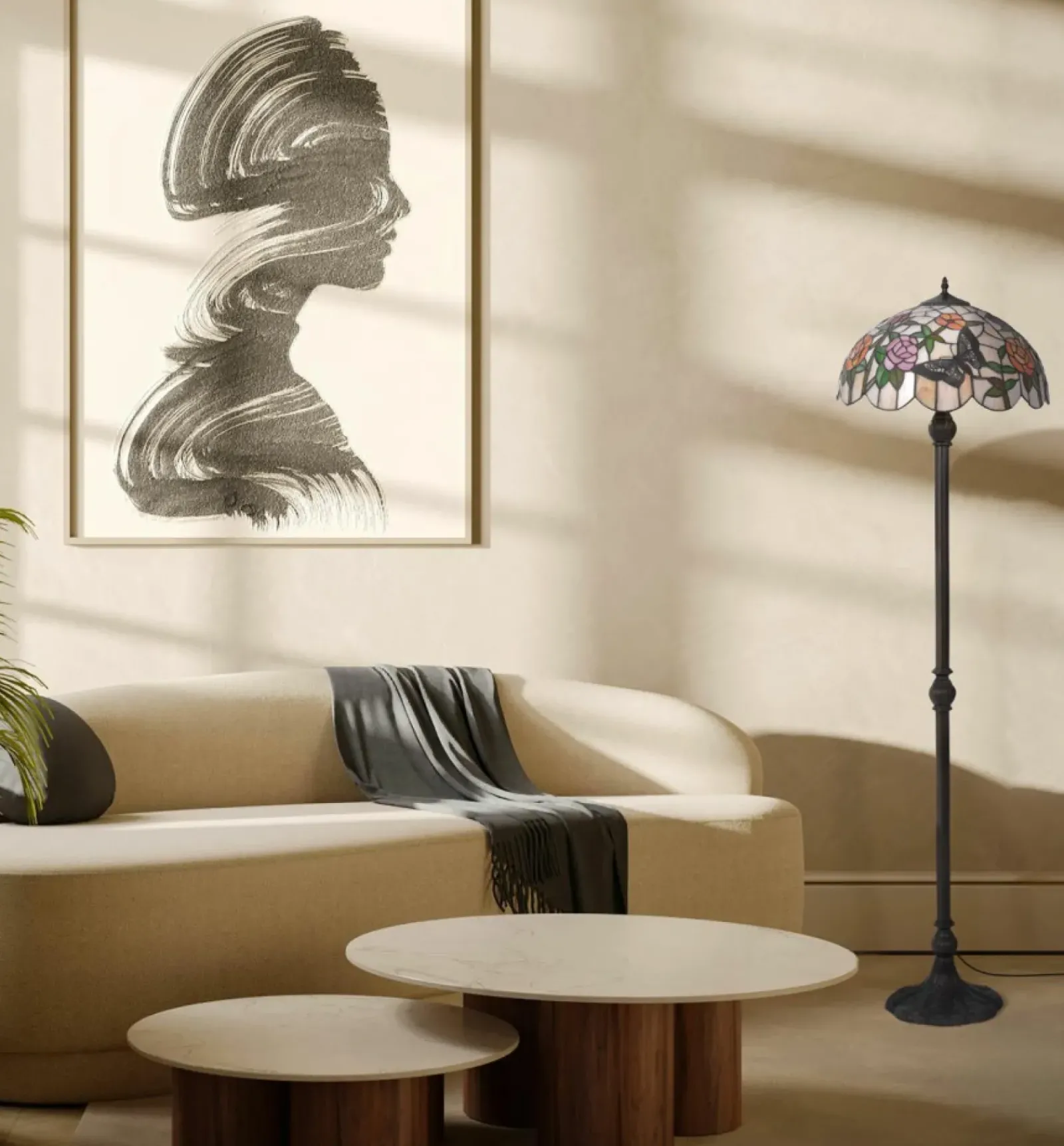 Sklep Kaja Unikalna lampa podłogowa, dekoracyjny witraż K-F16835 z serii ROSE* Tradycyjne Lampy Podłogowe|Lampy Podłogowe
