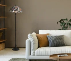 Sklep Kaja Unikalna lampa podłogowa, dekoracyjny witraż K-F16835 z serii ROSE* Tradycyjne Lampy Podłogowe|Lampy Podłogowe