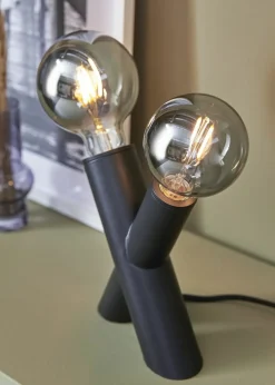 Sklep Kaja Unikalna lampa stołowa z czarną oprawą 108052 | Kaja Oświetlenie* Nowoczesne Lampki Stołowe