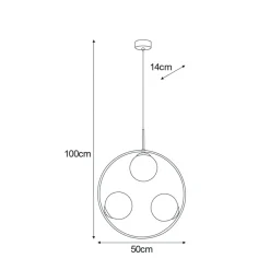 Sklep Kaja Unikalna lampa wisząca, idealna do salonu K-5123 z serii VENTA | Kaja Clearance