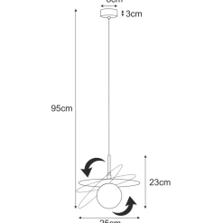Sklep Kaja Unikalna lampa wisząca z ruchomą przysłoną K-5381 z serii FERMI Store